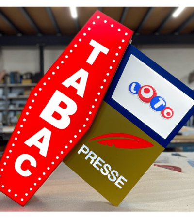 TABAC 组合灯箱1 - TABAC + PRESSE + LOTO / FDJ / PMU / VAPE - Tabac/Presse/Loto/S 40x60cm/不包含/8-10 工作日