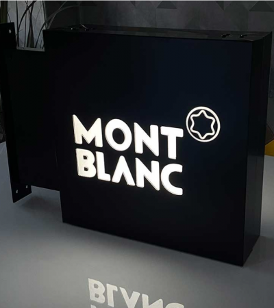 方形不锈钢镂空发光侧招-黑色 - 40x40cm/15cm/12-14 工作日