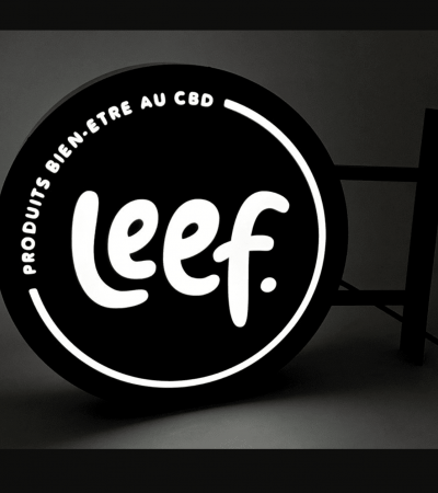 圆形不锈钢镂空发光侧招-黑色 - 40x40cm/15cm/12-14 工作日