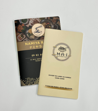 菜单 餐馆菜单 简单画册线装菜单价目表300g覆膜铜版纸 - 8页/直接印刷/25本