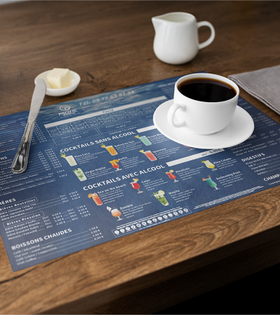 自助餐桌纸/餐馆桌垫 A3自助餐桌纸 90g铜版纸 免费设计（6万份有优惠活动） - 10000份